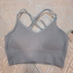 Kohl's Light Blue Ribbed Bralette